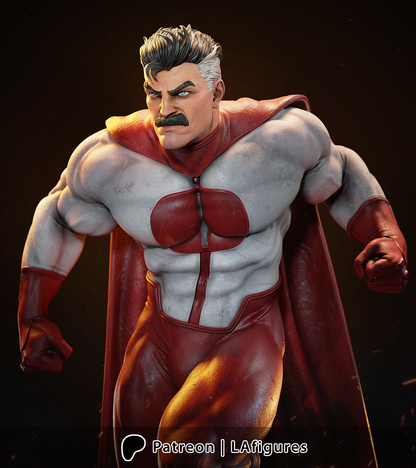 Omni-Man (Invincible) L.A.Figures 3D Printed 16K Unpainted Resin Model Kit 1:6