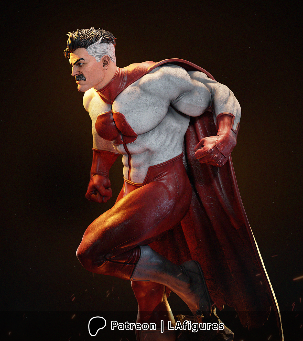Omni-Man (Invincible) L.A.Figures 3D Printed 16K Unpainted Resin Model Kit 1:6