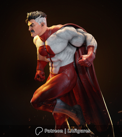Omni-Man (Invincible) L.A.Figures 3D Printed 16K Unpainted Resin Model Kit 1:6