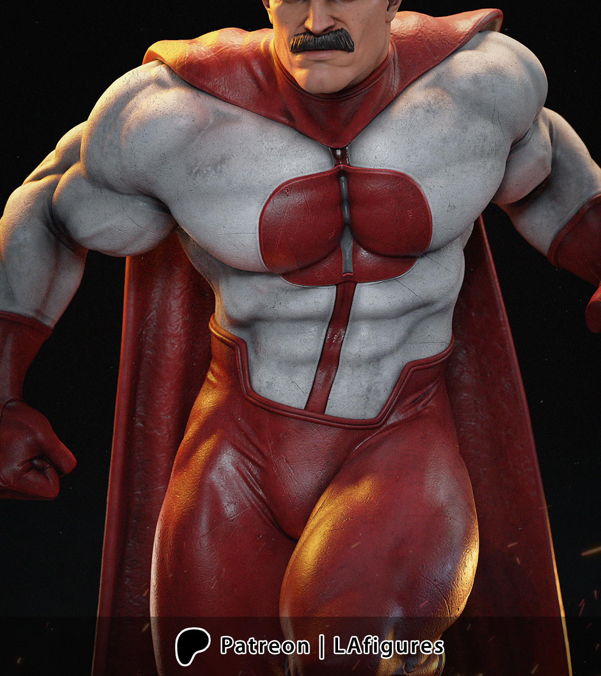 Omni-Man (Invincible) L.A.Figures 3D Printed 16K Unpainted Resin Model Kit 1:6