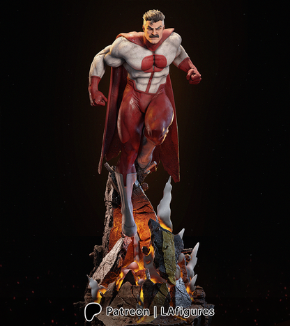 Omni-Man (Invincible) L.A.Figures 3D Printed 16K Unpainted Resin Model Kit 1:6