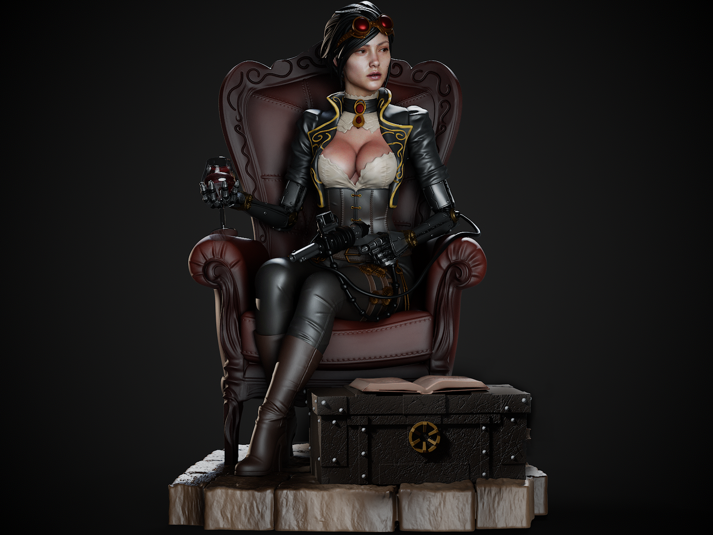 Lady Mechanika – CA3D 3D Printed 16K Unpainted Resin Model Kit 1:6 235mm