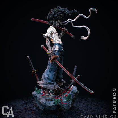 Afro Samurai – CA3D 3D Printed 16K Unpainted Resin Statue 1:6 (380mm)