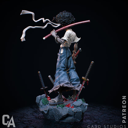 Afro Samurai – CA3D 3D Printed 16K Unpainted Resin Statue 1:6 (380mm)