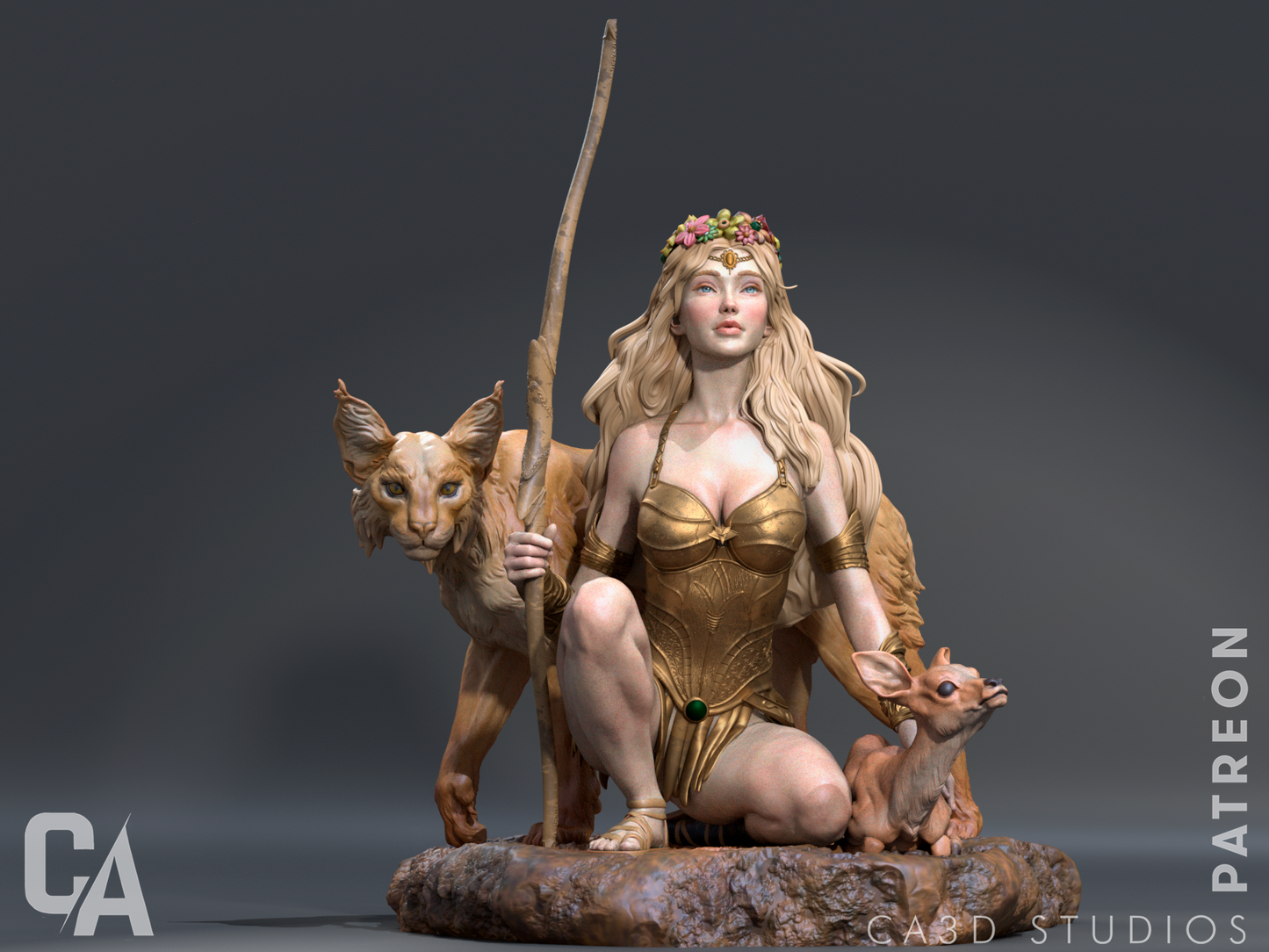 Artemis – Maya Pantic (CA3D) 3D Printed 16K Unpainted Resin Statue 1:6