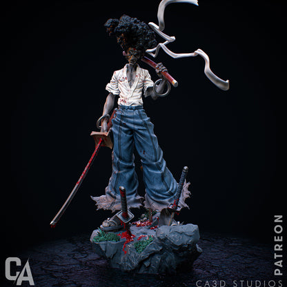 Afro Samurai – CA3D 3D Printed 16K Unpainted Resin Statue 1:6 (380mm)