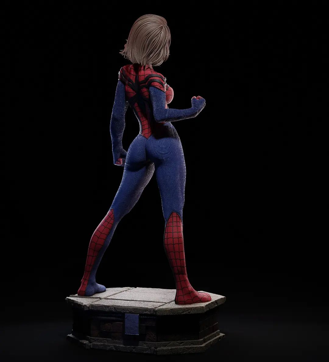 Spidergirl – CA3D 3D Printed 16K Unpainted Resin Statue 1:6 scale