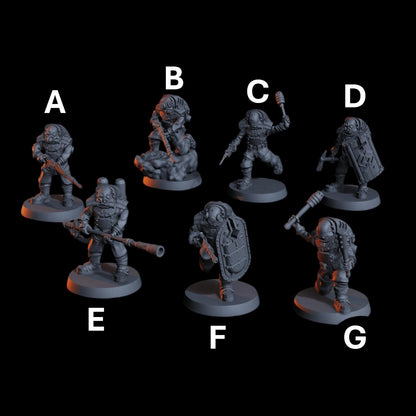 Trench Heretic Naval Raider Miniatures Grimdark Diceverse Resin 32mm Wargaming