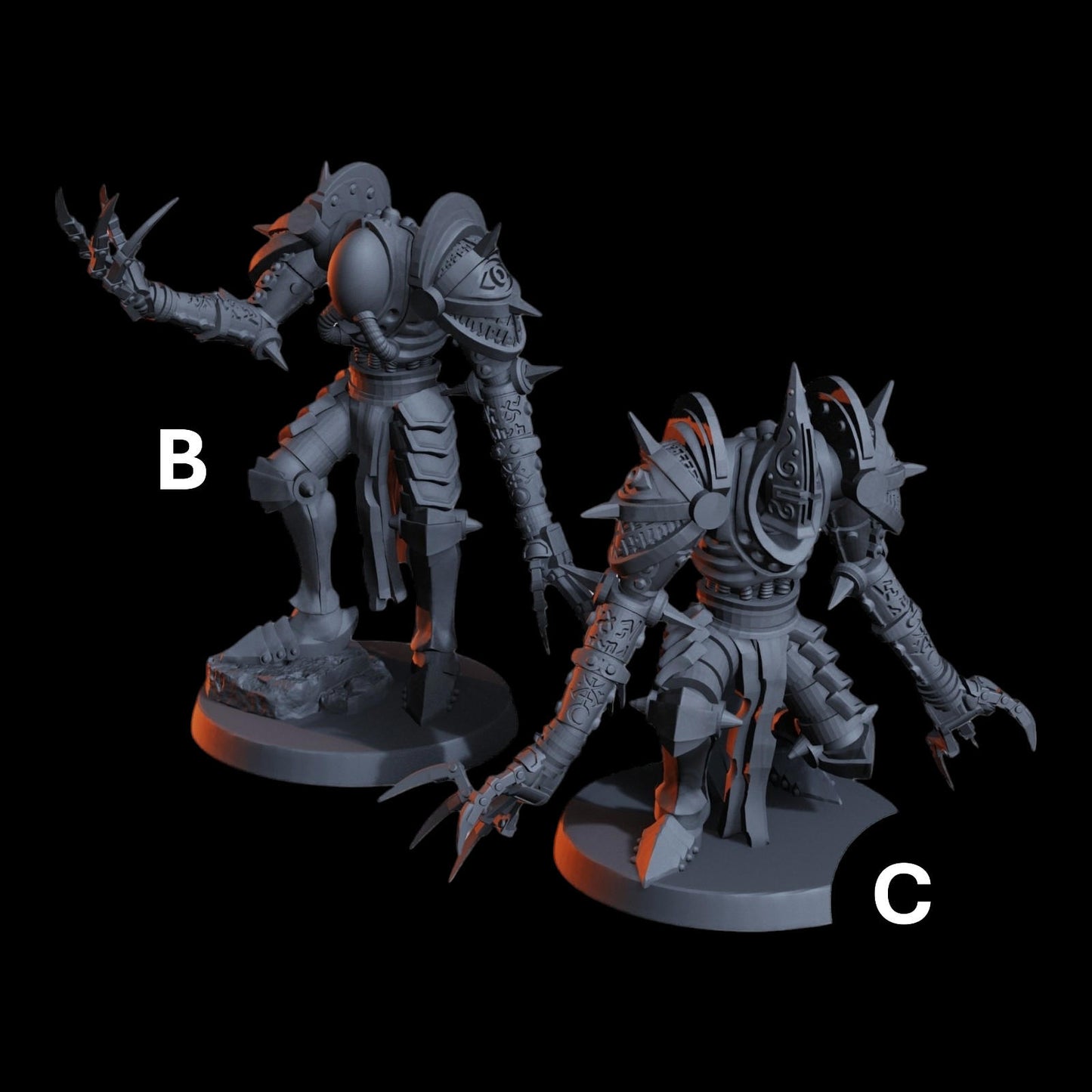 Trench Warlock of Goetic Arts x2 Grimdark Diceverse Resin 32mm Miniature