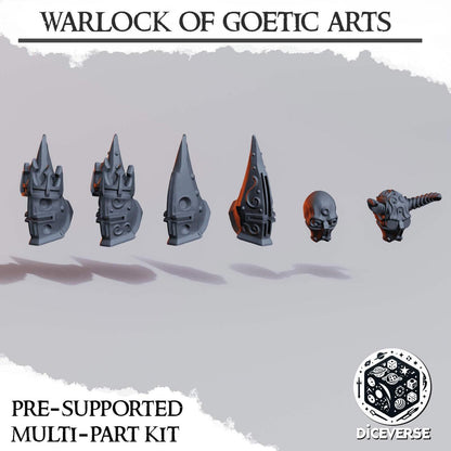 Trench Warlock of Goetic Arts x2 Grimdark Diceverse Resin 32mm Miniature
