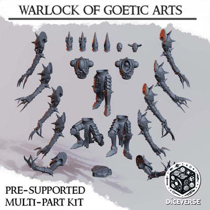 Trench Warlock of Goetic Arts x2 Grimdark Diceverse Resin 32mm Miniature