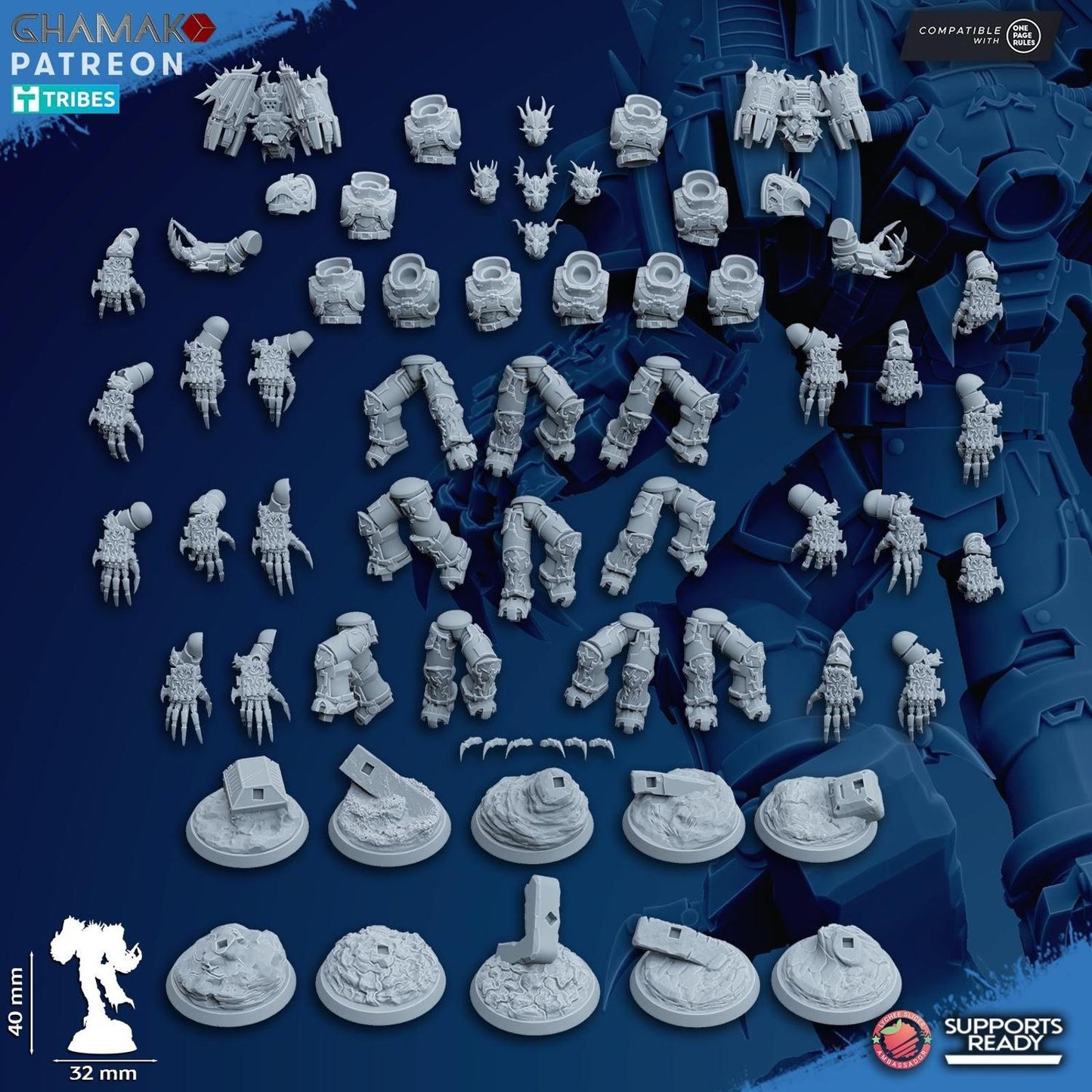 Warped Claws Jump Pack Marines x10 Wargame Grimdark Proxy