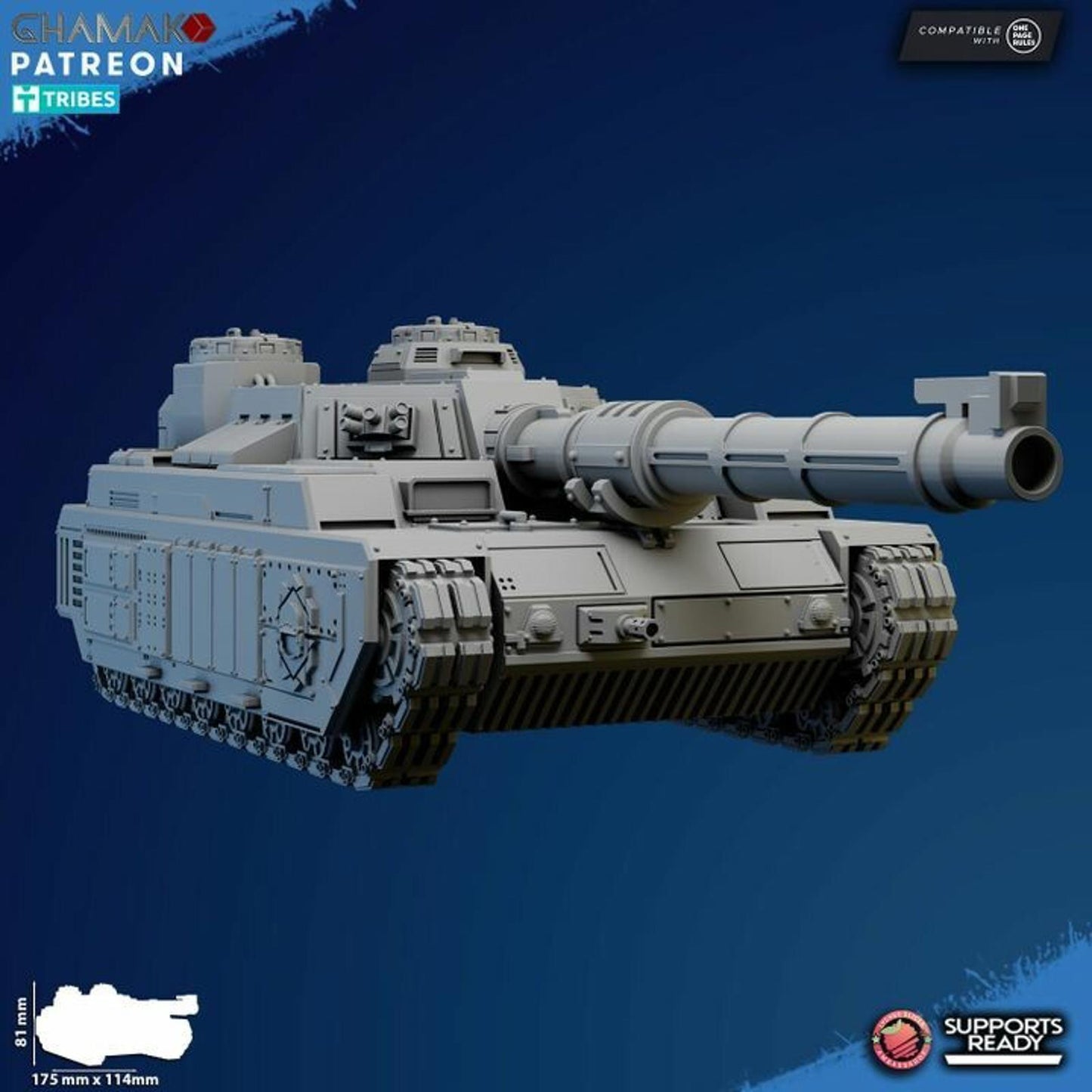Freedom Guard Sabretooth Tank Ghamak Wargame Grimdark Proxy Vehicle Miniature