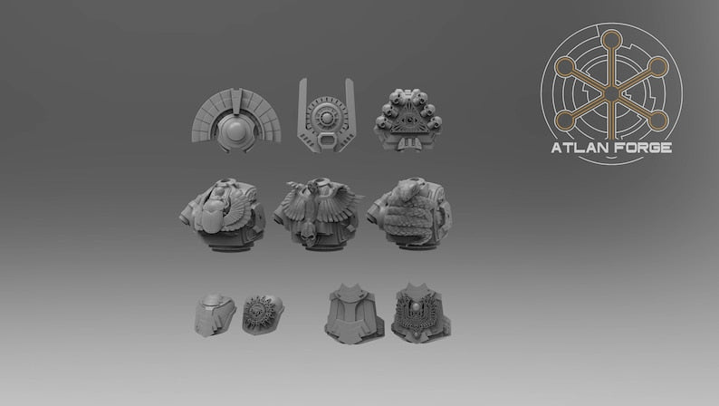 Aegyptian Royal Dreadnought Grimdark Wargame Miniature Atlan Forge