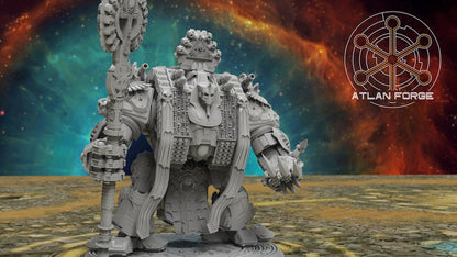 Aegyptian Royal Dreadnought Grimdark Wargame Miniature Atlan Forge