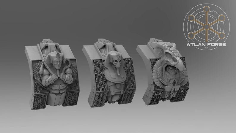 Aegyptian Royal Dreadnought Grimdark Wargame Miniature Atlan Forge