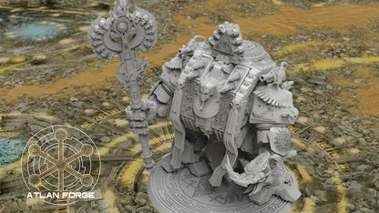 Aegyptian Royal Dreadnought Grimdark Wargame Miniature Atlan Forge