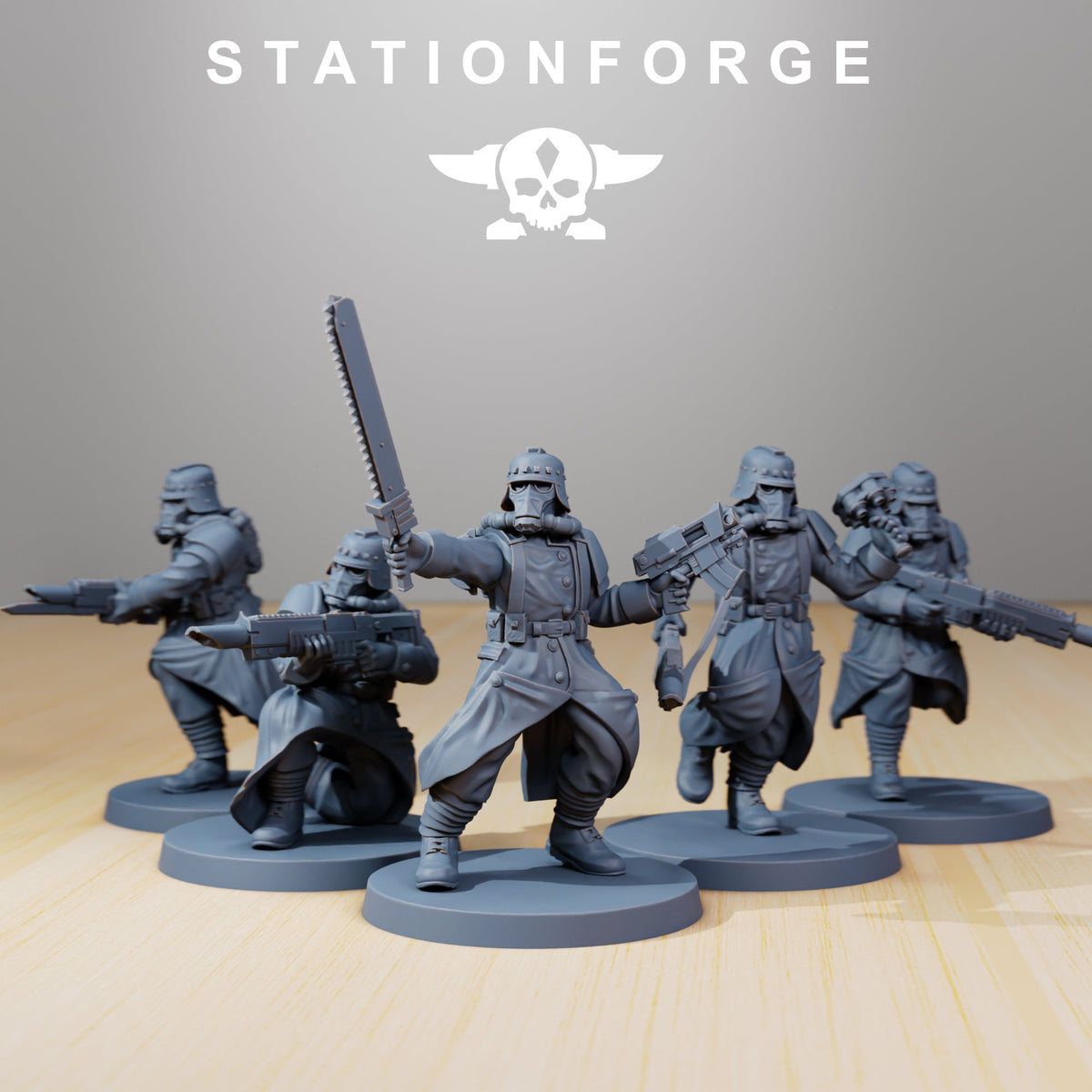 GrimGuard Trench Runners StationForge Wargame Proxy Miniatures 32mm