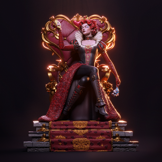 Queen of Hearts – CA3D 3D Printed 16K Unpainted Resin Statue 1:6 scale