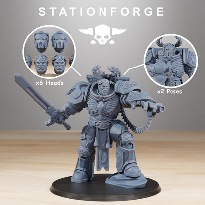 Socratis Archon Space Division Marine Core Pose 1 Wargame Grimdark