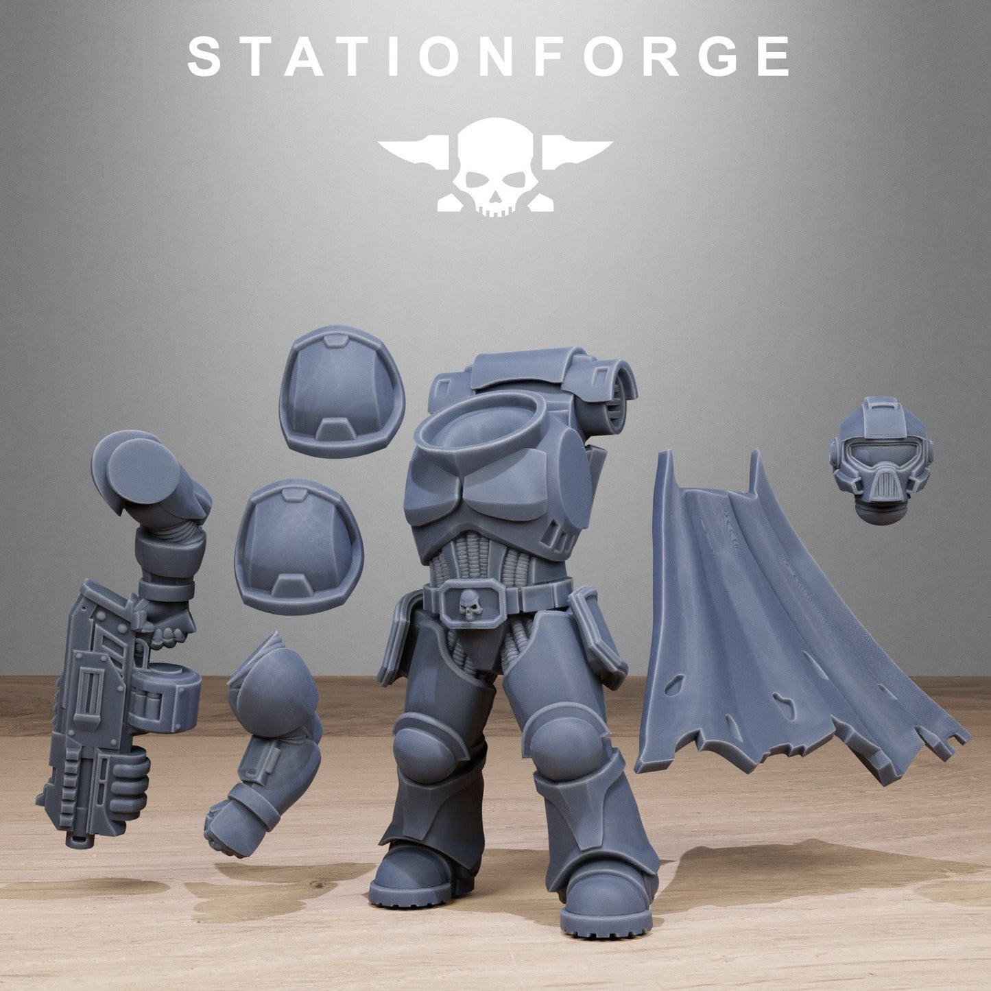 Socratis Brute Marines Space Division Resin Proxy StationForge
