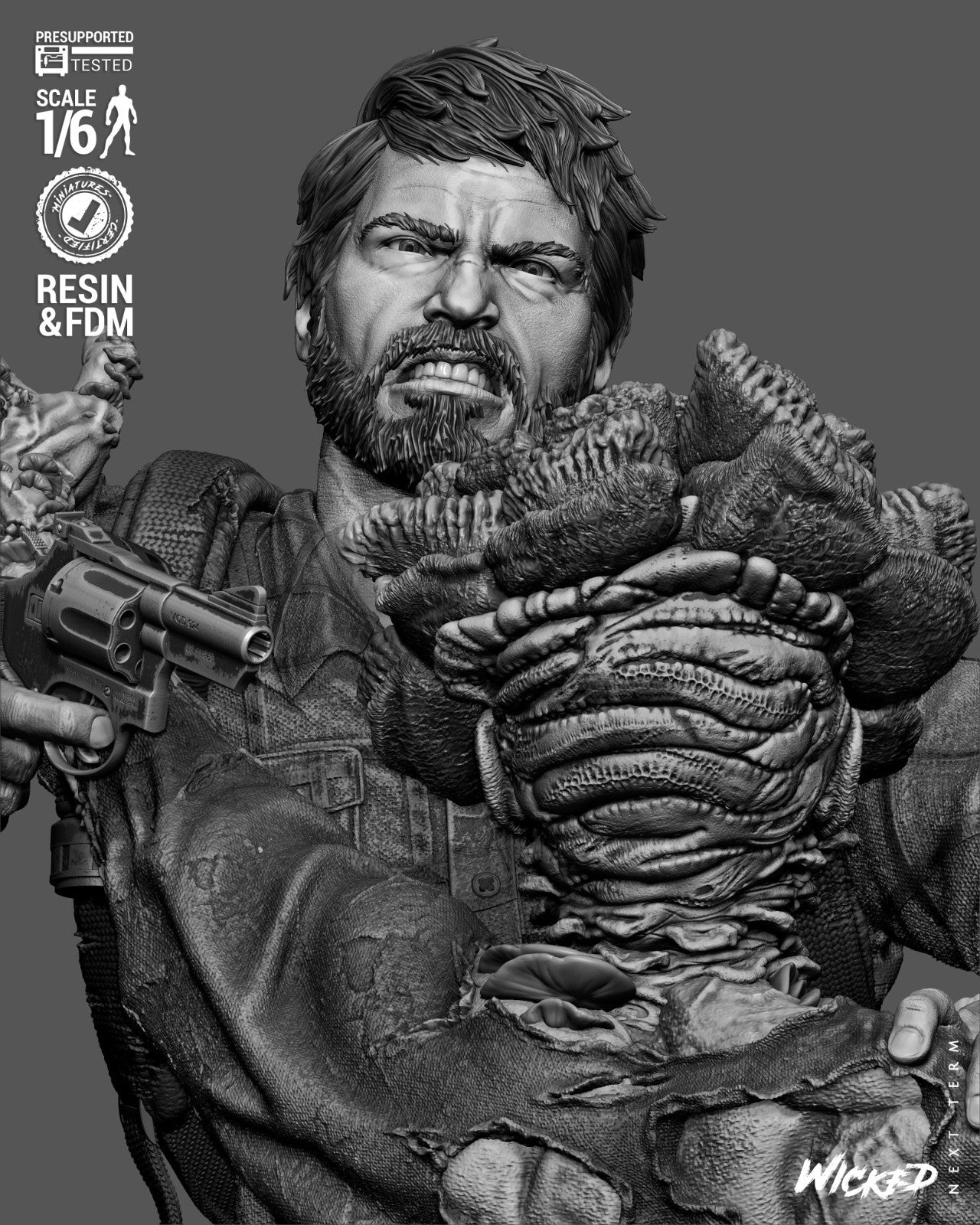 The Last of Us Diorama – Wicked 3D Printed 16K Unpainted Resin Model Kit 1:6