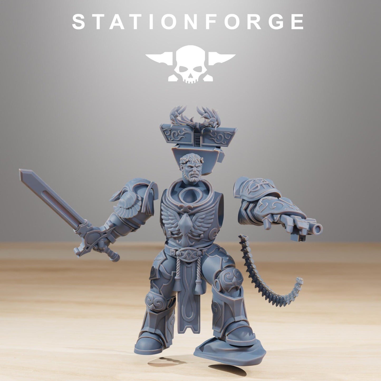 Socratis Archon Space Division Marine Core Pose 1 Wargame Grimdark