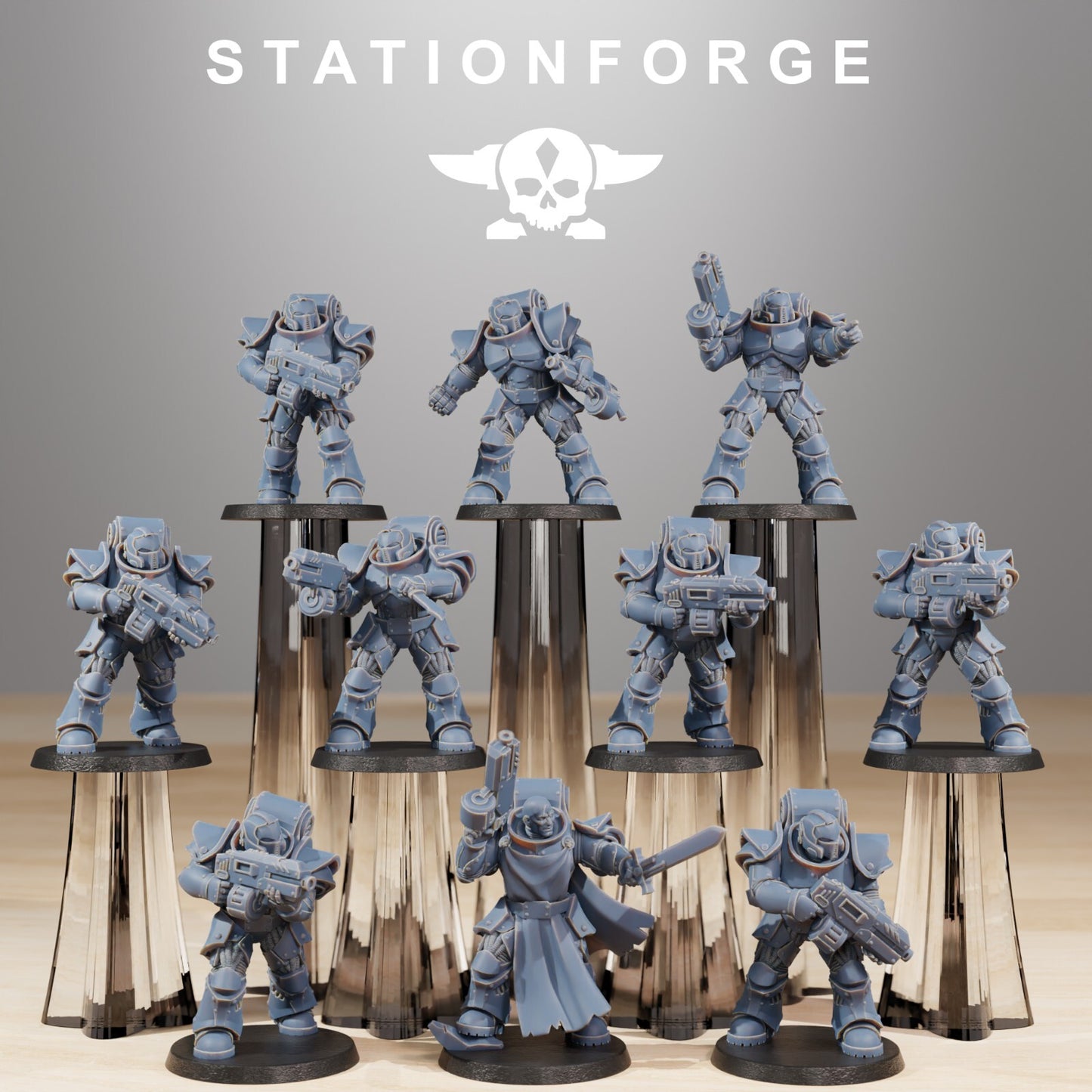 Socratis Legion Marines x 10 StationForge space infantry Resin Miniatures