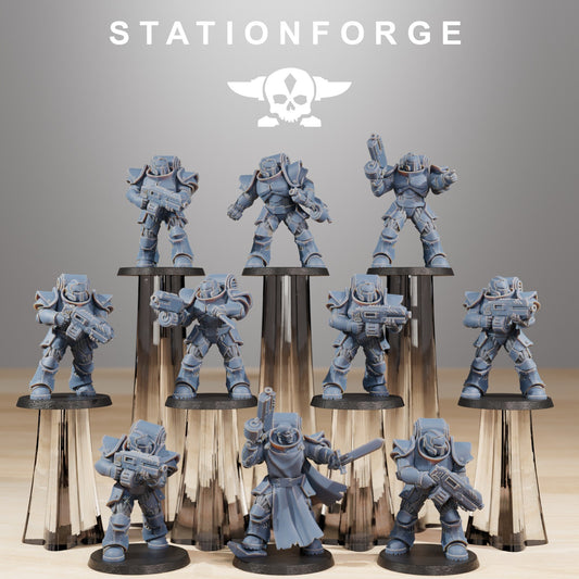 Socratis Legion Marines x 10 StationForge space infantry Resin Miniatures
