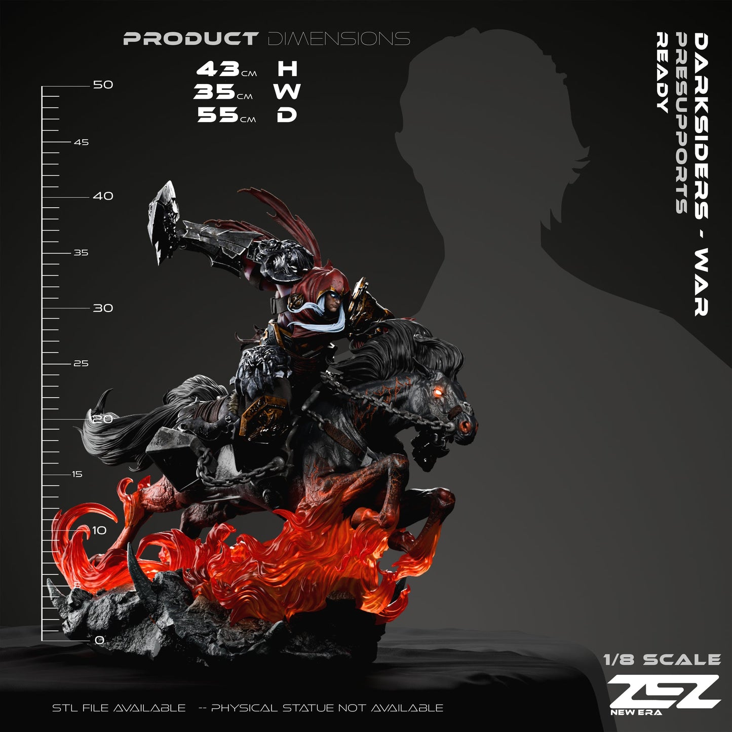 War Darksiders ZEZ 3D Printed 16K Unpainted Resin Model Kit 1:6 scale