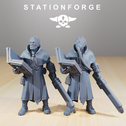2x GrimGuard Priest StationForge Wargame Proxy Miniatures 32mm